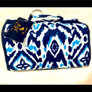 New Roll Up Cosmetic Makeup Vacation Travel Hanging Toiletry Bag NWT